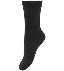 Melton Socks - Rib - Black