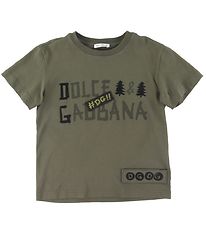 Dolce & Gabbana T-Shirt - Giardiniere Maschio - Armygrn m. Prin