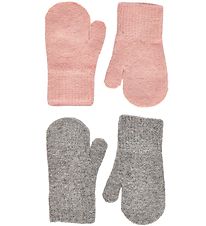 CeLaVi Fäustlinge - Wolle/Nylon - 2er-Pack - Misty Rose/Graumeli