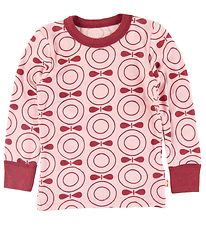 Katvig Long Sleeve Top - Wool - Rose w. Apples