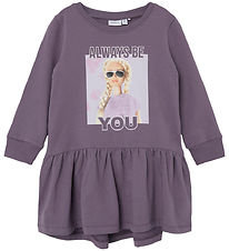 Name It Sweat Dress - NmfSelina Barbie - Purple Sage