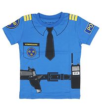 Den Goda Fen Kostm - Polizei - Blau