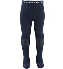 Melton Tights - Let's Go - Navy w. Anti-slip