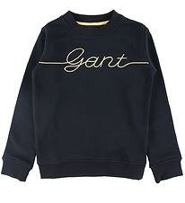 GANT Sweatshirt - Schrift - Sort