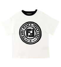 Fendi T-Shirt - Blanc av. Logo