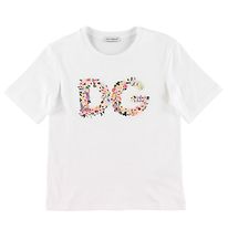 Dolce & Gabbana Stuttermabolur - Country - Hvítur M. Plum broder