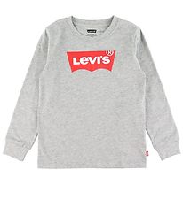 Levis Long Sleeve Top - Batwing - Grey Heather w. Logo