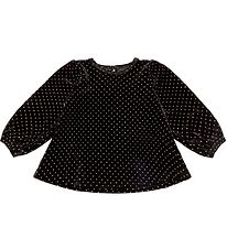 Petit by Sofie Schnoor Blouse - Velvet - Adrianne - Black w. Dot