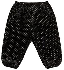 Petit Town Sofie Schnoor Velvet Trousers - Holly - Black w. Dots