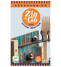 Djeco Ball Track - Wood - Zig & Go - 14 parts - Fork
