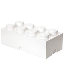 LEGO Storage Bote de rangement - 8 Boutons - 50x25x18 - Blanc