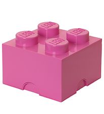 LEGO Storage Bote de rangement - 4 Boutons - 25x25x18 - Rose