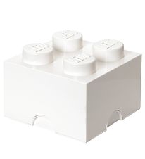 LEGO Storage Silytyslaatikko - 4 Silmukat - 25x25x18 - Valkoin