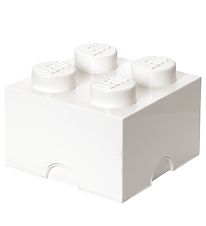 LEGO Storage Bote de rangement - 4 Boutons - 25x25x18 - Blanc