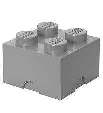 LEGO Storage Opbergbox - 4 Knoppen - 25x25x18 - Lichtgrijs