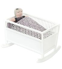 Smallstuff Doll Crib - Roseline - White