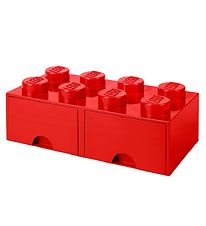 LEGO Storage Aufbewahrungsschublade - 8 Knufe - 50x25x18 - Rot