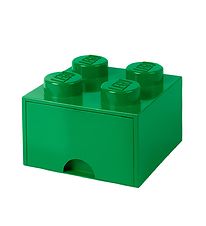 LEGO Storage Drawer - 4 Knobs - 25x25x18 - Green