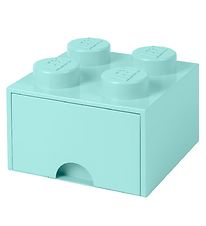 LEGO Storage Drawer - 4 Knobs - 25x25x18 - Aqua Blue