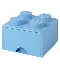 LEGO Storage Opberglade - 4 Knoppen - 25x25x18 - Lichtblauw