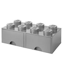 LEGO Storage Tiroir de stockage - 8 Boutons - 50x25x18 - Gris