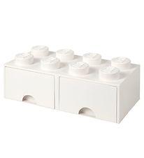 LEGO Storage Silytyslaatikko - 8 Silmukat - 50x25x18 - Valkoin