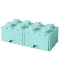 LEGO Storage Storage Drawer - 8 Knobs - 50x25x18 - Aqua Blue