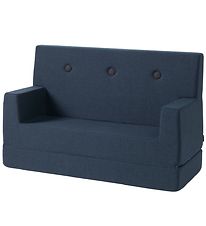 by KlipKlap - Kids Sofa - 100 cm - Dark Blue/Black