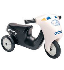 Dantoy Politie Scooter m. Rubberen wielen - Zwart/Wit