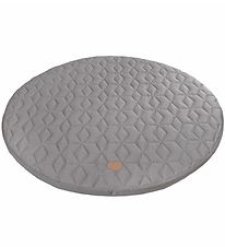 Filibabba Play Mat - Diameter: 90 cm - Soft Guilt - Dark Grey