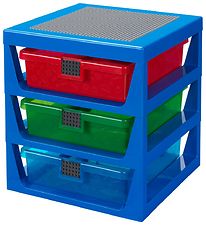 LEGO Storage Silytys, 3 laatikkoa - 34x32x38 - Sininen