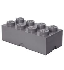 LEGO Storage Frvaringslda - 8 Knoppar - 50x25x18 - Mrkgr