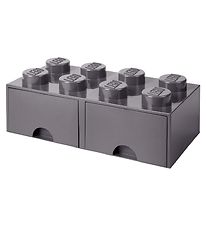 LEGO® Storage Säilytyslaatikko - 8 Silmukat - 50x25x18 - Mørkegr