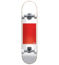 Globe Skateboard - 8'' - G0 Block Serif Complete - White/Red