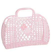 Sun Jellies Large Folding Basket - Retro - Pink