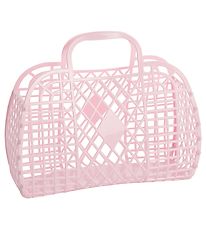 Sun Jellies Large Folding Basket - Retro - 37x30x11 cm - Pink