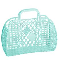 Sun Jellies Large Folding Basket - Retro - Mint
