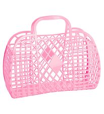 Sun Jellies Large Folding Basket - Retro - Bubblegum Pink
