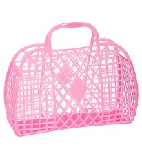 Sun Jellies Stor Fllbar Korg - Retro - Neonrosa