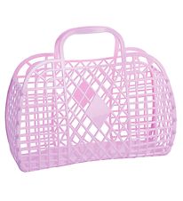 Sun Jellies Large Folding Basket - Retro - Lilac