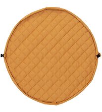 Play&Go Toy Storage Bag Rug - Ø120 - Soft Organic - Mustard Chai