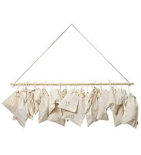 ferm Living Joulukalenteri - 24 pussia - 100 cm - Off-White