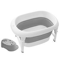 BabyDan Bathtub w. Stool - +100L - Foldable - White