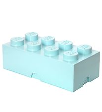 LEGO Frvaringslda - 50x25x18 - 8 Knoppar - Aqua Light Blue