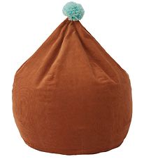 OYOY Pouf - 70x60 cm - Velours Ctel - Caramel