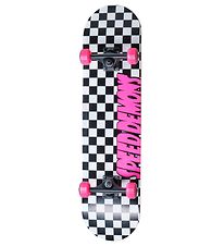 Speed Demons Skateboard - 7.75'' - Checkers Complete - Pink