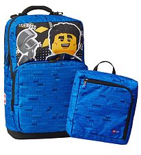 LEGO School Backpack w. Gymsack - Police Adventure - Blue/Black