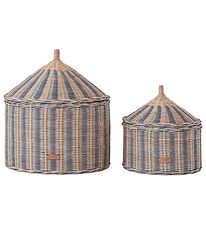 OYOY Förvaringskorgar - 2-pack - 50x41/36x36 cm - Circus - Blå