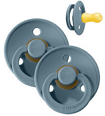 BIBS Colour Pacifiers - Size 2 - 2-Pack - Round - Petrol