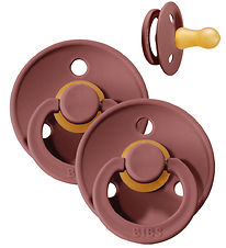 BIBS Colour Pacifiers - Size 2 - 2-Pack - Round - Woodchuck